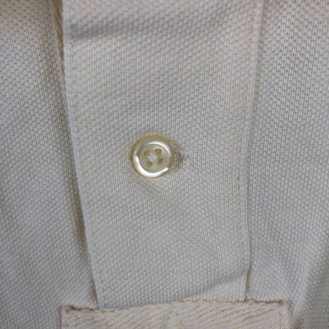 Ralph Lauren POLO by Ralph Lauren Double Pony Short-Sleeve Polo Shirt, Men's Size M (approx.) cotton unbleached Vintage Second Hand