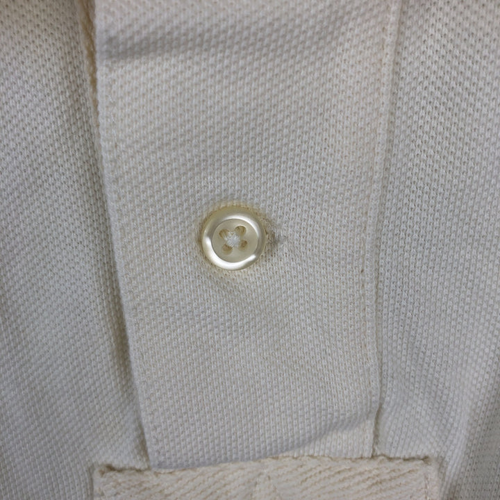 Ralph Lauren POLO by Ralph Lauren Double Pony Short-Sleeve Polo Shirt, Men's Size M (approx.) cotton unbleached Vintage Second Hand
