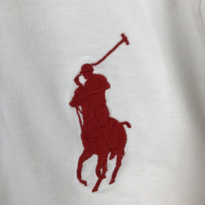 Ralph Lauren POLO by Ralph Lauren CUSTOM FIT Big Pony short sleeve rugby shirt, men's L size cotton white type Vintage Second Hand