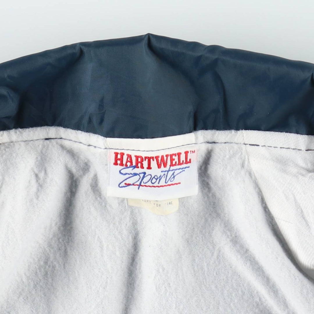 1990'S Hartwell Coach Jacket, Made in USA, Men's XL equivalent. Nylon navy blue type Vintage Second Hand