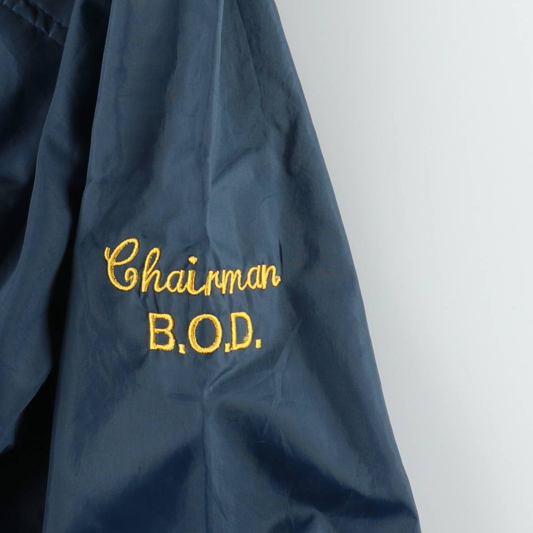 1990'S Hartwell Coach Jacket, Made in USA, Men's XL equivalent. Nylon navy blue type Vintage Second Hand