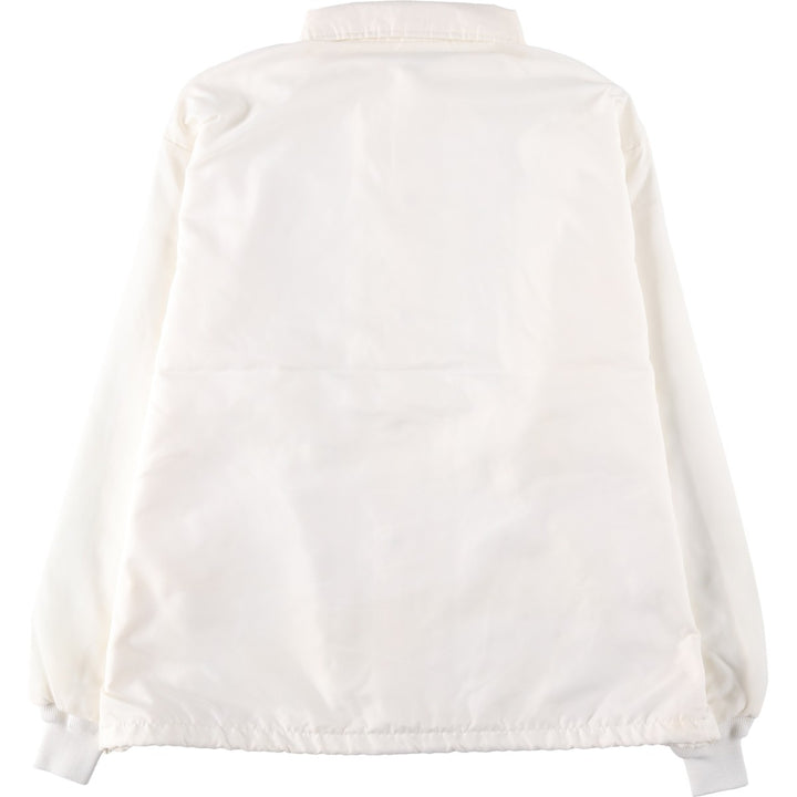 80s-90'S WINDJAMMER Coach Jacket, Made in USA, Men's XL equivalent, Vintage Nylon pale white type Vintage Second Hand