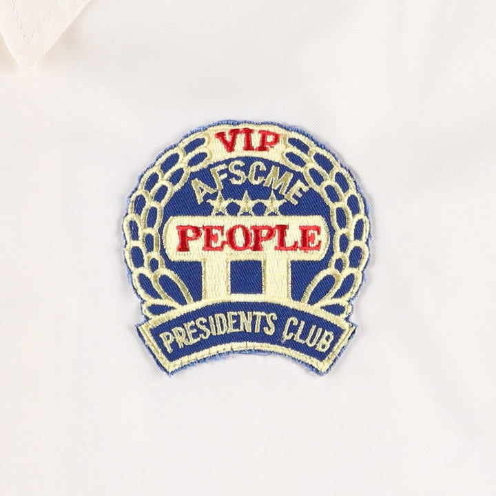 80s-90'S WINDJAMMER Coach Jacket, Made in USA, Men's XL equivalent, Vintage Nylon pale white type Vintage Second Hand