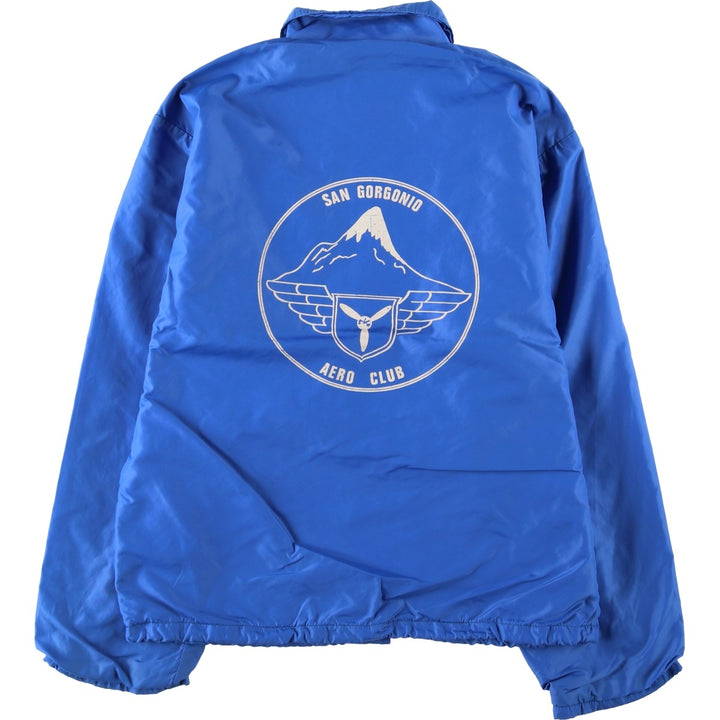 70s-80'S Swingster Coach Jacket, Made in USA, Men's Size S Nylon blue type Vintage Second Hand