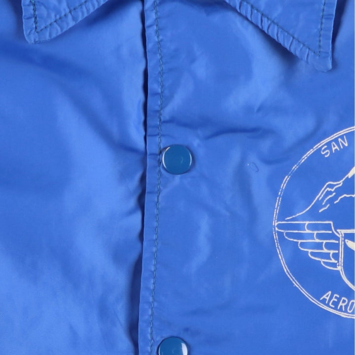 70s-80'S Swingster Coach Jacket, Made in USA, Men's Size S Nylon blue type Vintage Second Hand