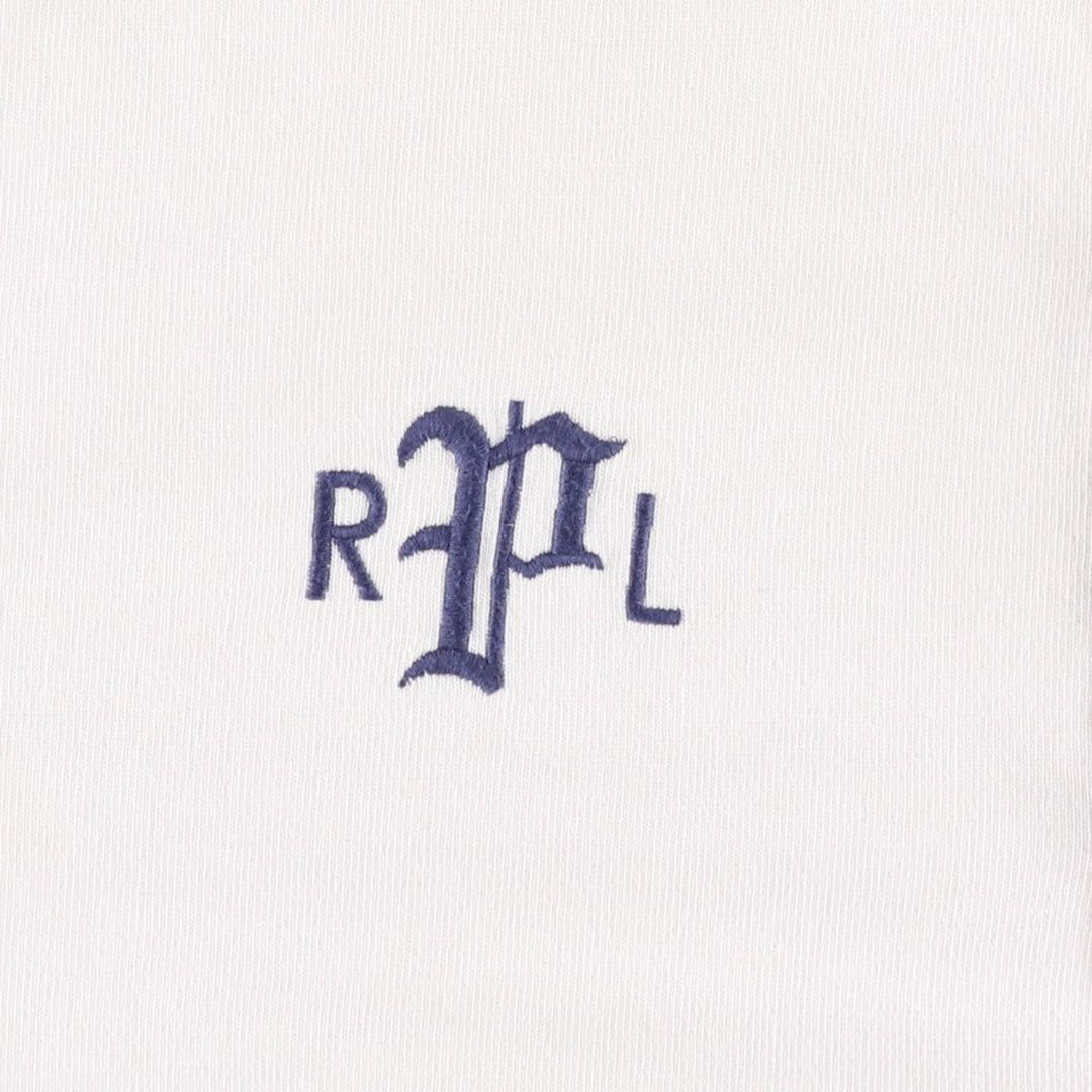 1990'S Ralph Lauren POLO SPORT Long-Sleeve Rugby Shirt, Men's Size L (approx.), Vintage cotton ivory Vintage Second Hand