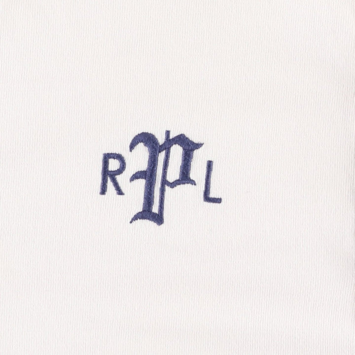 1990'S Ralph Lauren POLO SPORT Long-Sleeve Rugby Shirt, Men's Size L (approx.), Vintage cotton ivory Vintage Second Hand