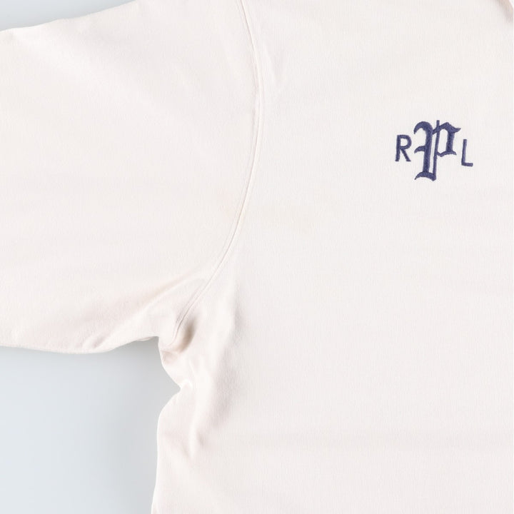 1990'S Ralph Lauren POLO SPORT Long-Sleeve Rugby Shirt, Men's Size L (approx.), Vintage cotton ivory Vintage Second Hand