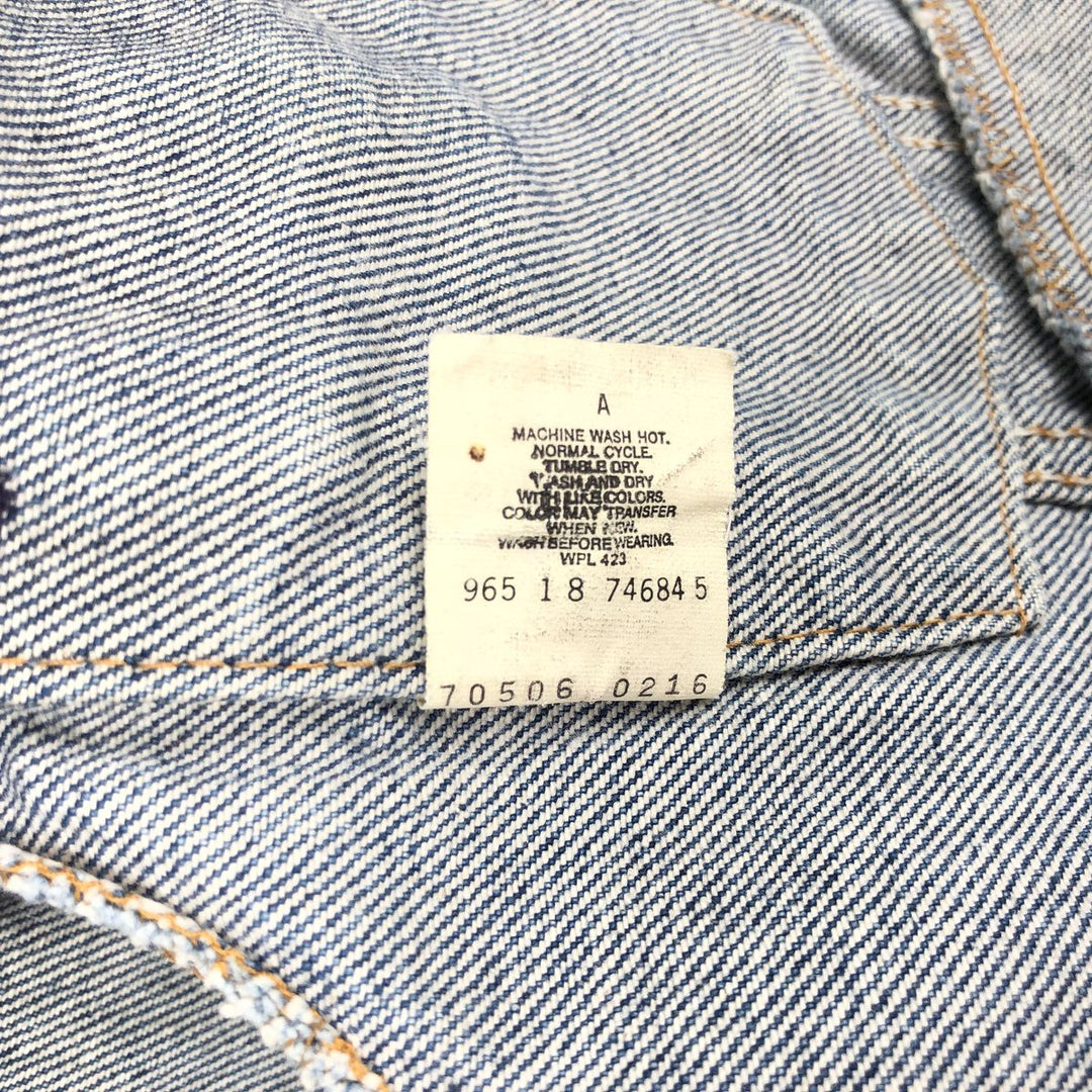 ~90'S Levi's 70505-0216 Denim Jacket, Made in USA, Men's Size M (Equivalent), Vintage cotton blue type Vintage Second Hand