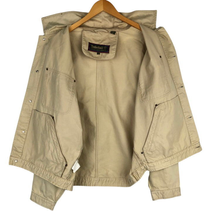 90s-00'S Timberland WEATHERGEAR cotton jacket, men's size L (approx.) cotton yellow type Vintage Second Hand