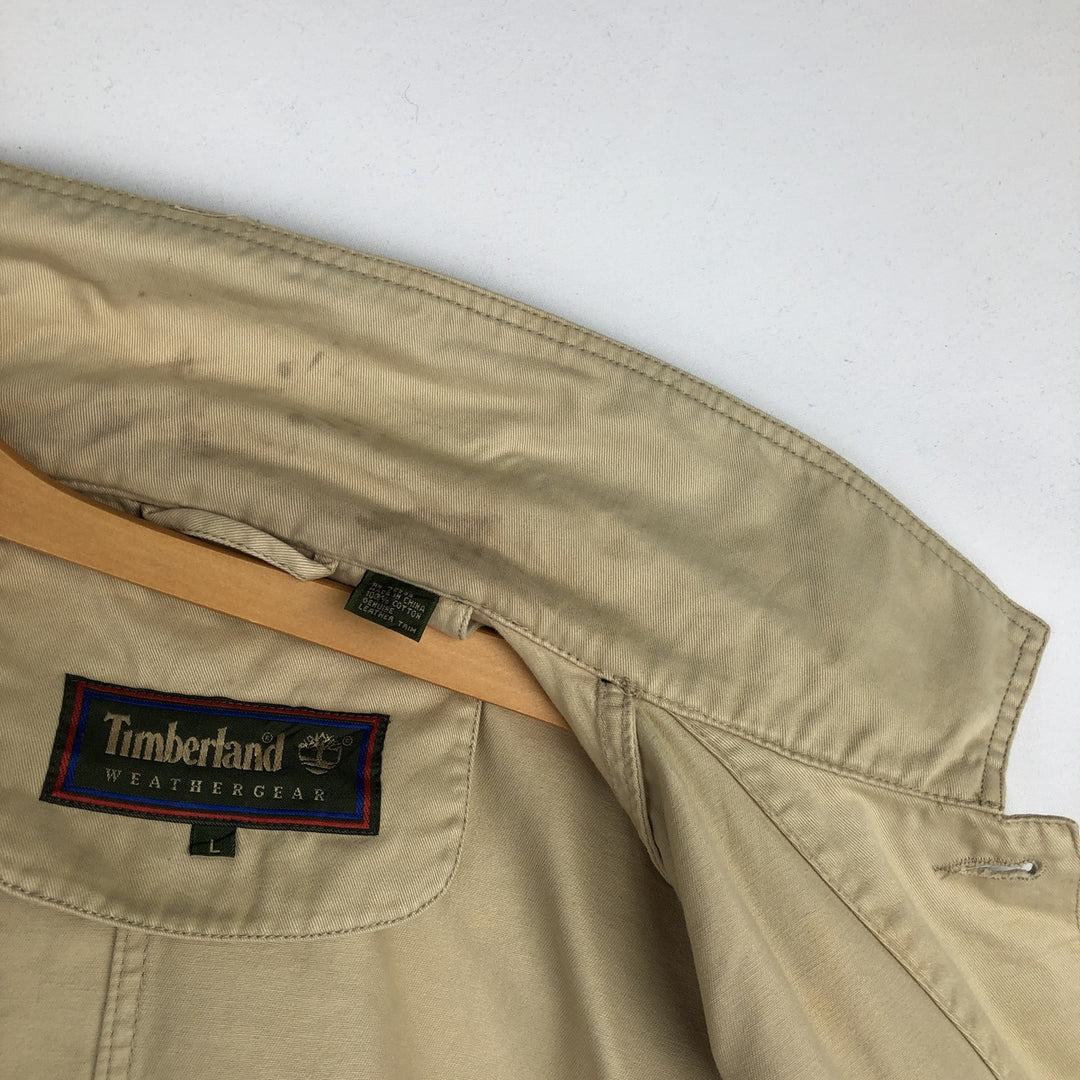 90s-00'S Timberland WEATHERGEAR cotton jacket, men's size L (approx.) cotton yellow type Vintage Second Hand