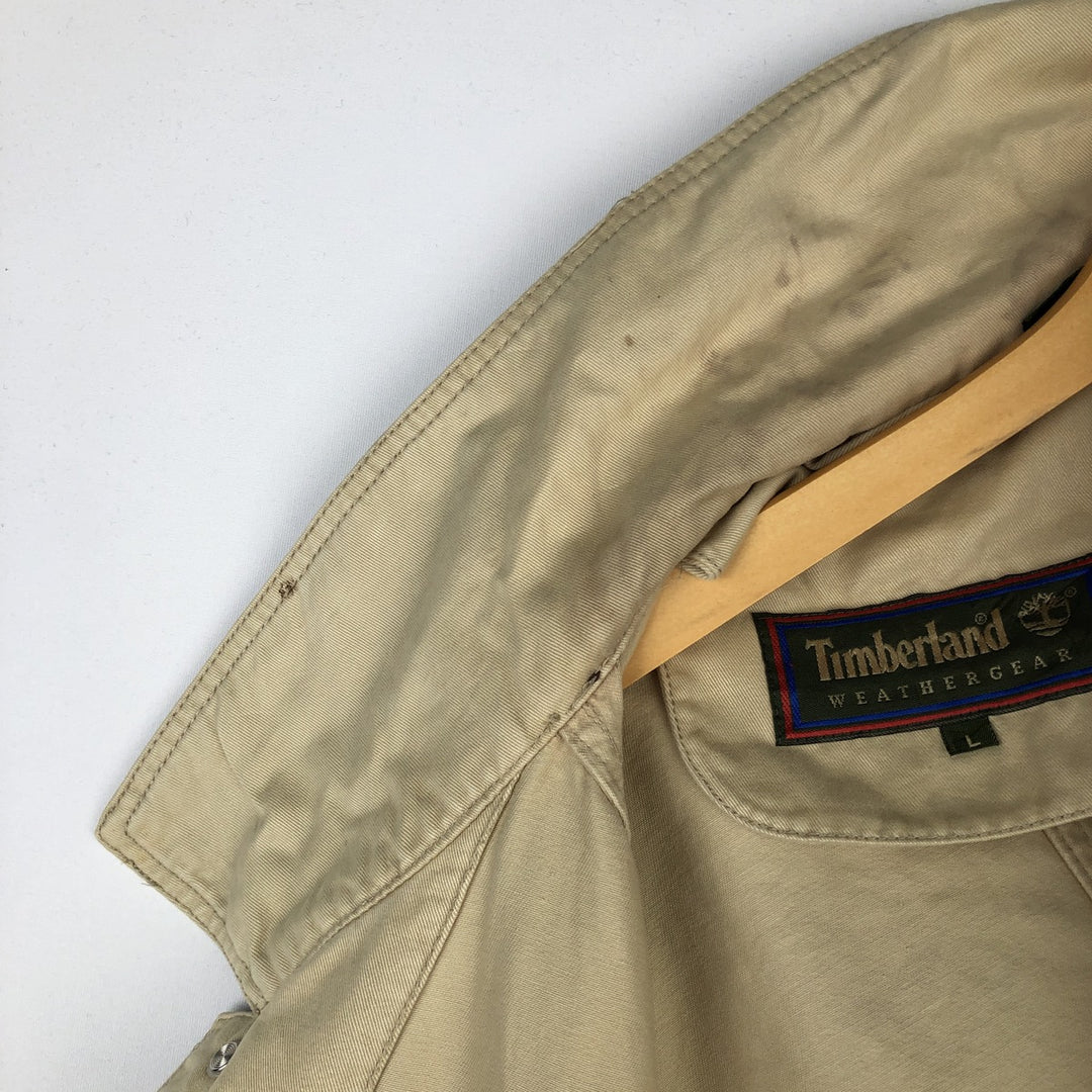 90s-00'S Timberland WEATHERGEAR cotton jacket, men's size L (approx.) cotton yellow type Vintage Second Hand
