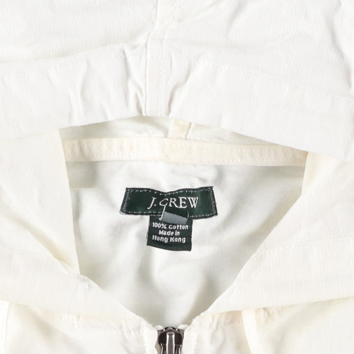 2000'S J.Crew Ripstop Cotton Pullover Anorak Parka, Men's Size M (approx.) cotton white type Vintage Second Hand