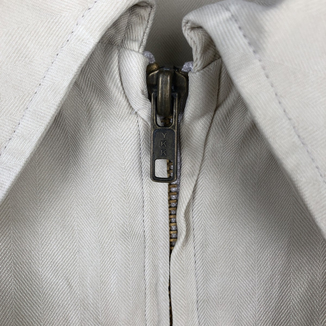 Poeta Moda Silk Blouson, Men's Size M (Equivalent), Vintage silk Beige type Vintage Second Hand
