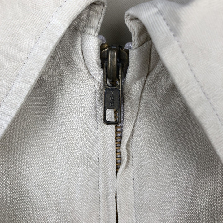 Poeta Moda Silk Blouson, Men's Size M (Equivalent), Vintage silk Beige type Vintage Second Hand