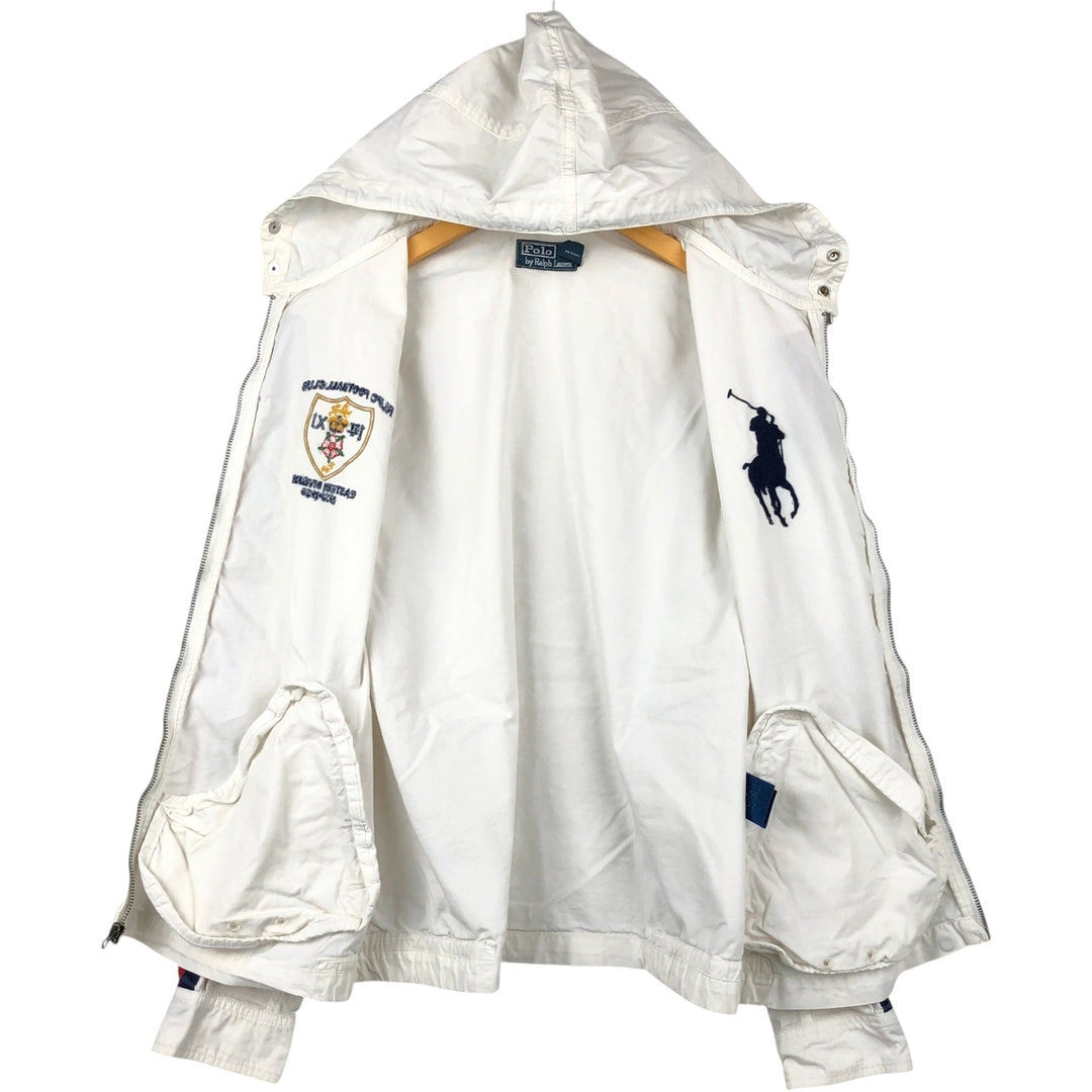 Ralph Lauren POLO by Ralph Lauren Big Pony Cotton Parka Men's M size cotton pale white type Vintage Second Hand