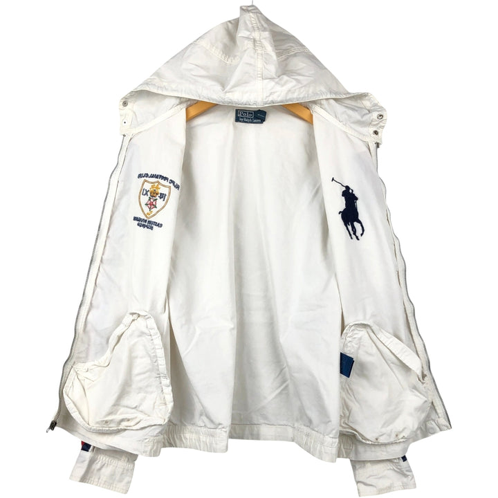 Ralph Lauren POLO by Ralph Lauren Big Pony Cotton Parka Men's M size cotton pale white type Vintage Second Hand