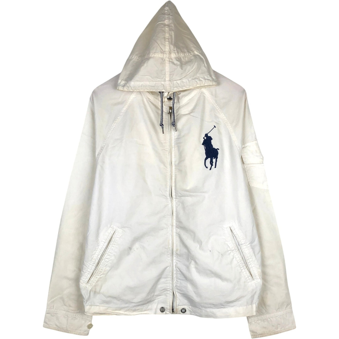 Ralph Lauren POLO by Ralph Lauren cotton hoodie, men's size L cotton white type Vintage Second Hand