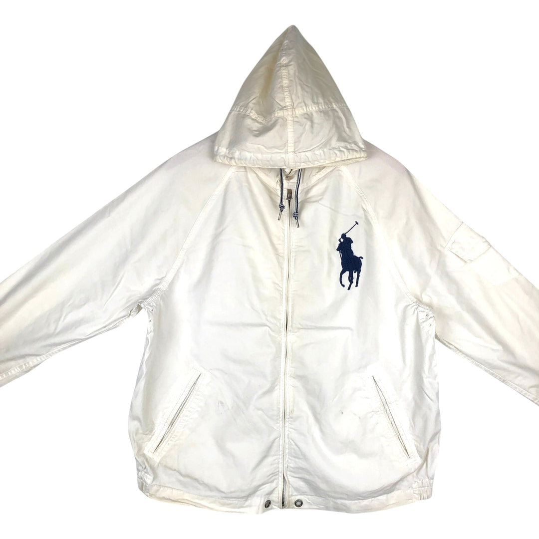 Ralph Lauren POLO by Ralph Lauren cotton hoodie, men's size L cotton white type Vintage Second Hand