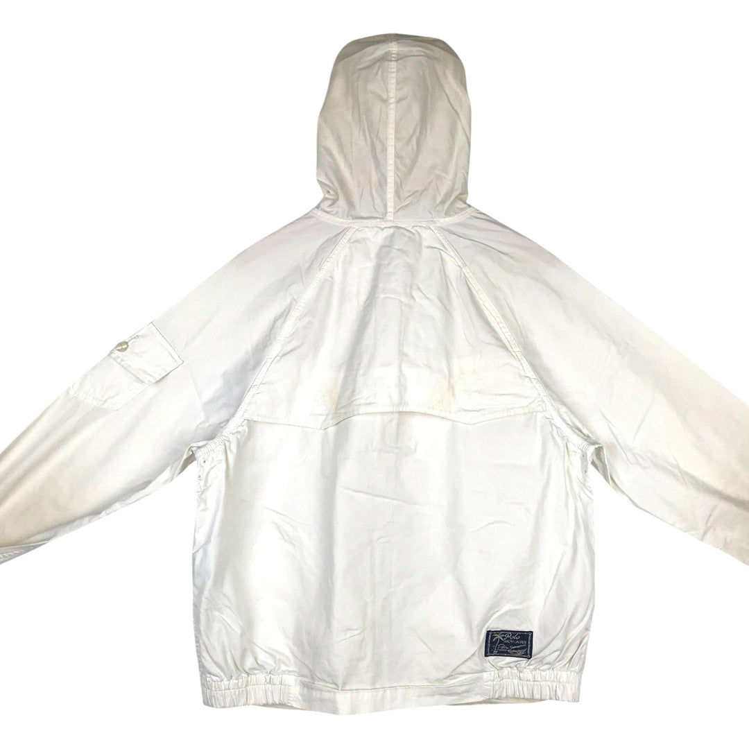 Ralph Lauren POLO by Ralph Lauren cotton hoodie, men's size L cotton white type Vintage Second Hand