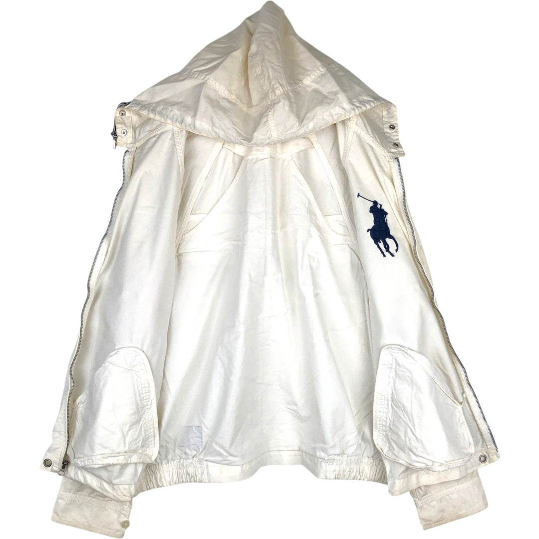Ralph Lauren POLO by Ralph Lauren cotton hoodie, men's size L cotton white type Vintage Second Hand