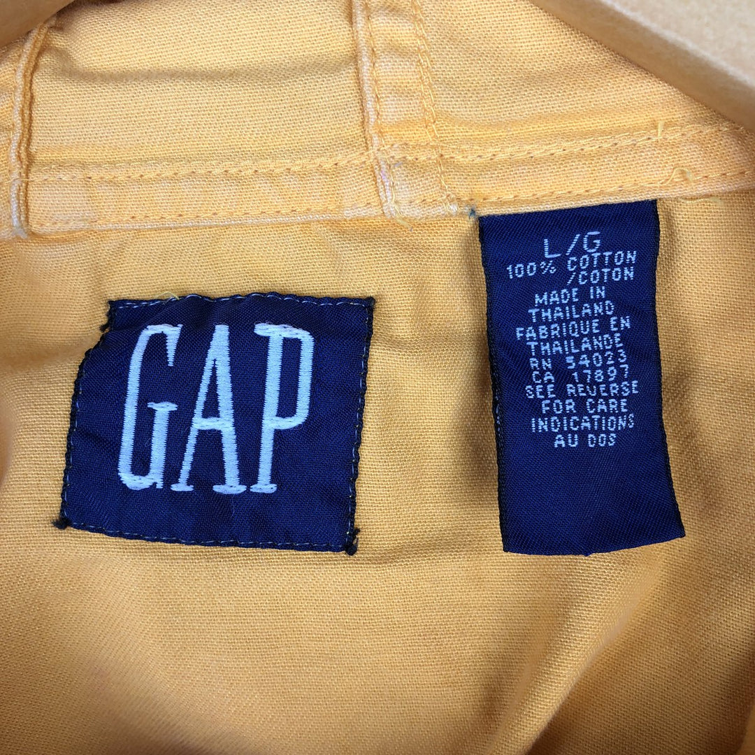90'S GAP Old Gap Cotton Pullover Anorak Hoodie, Men's Size L (Equivalent), Vintage cotton yellow type Vintage Second Hand