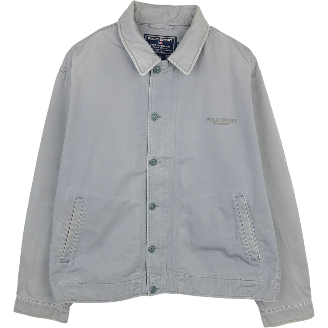 1990'S Ralph Lauren POLO SPORTSMAN Cotton Jacket, Men's Size XL (approx.), Vintage cotton gray type Vintage Second Hand