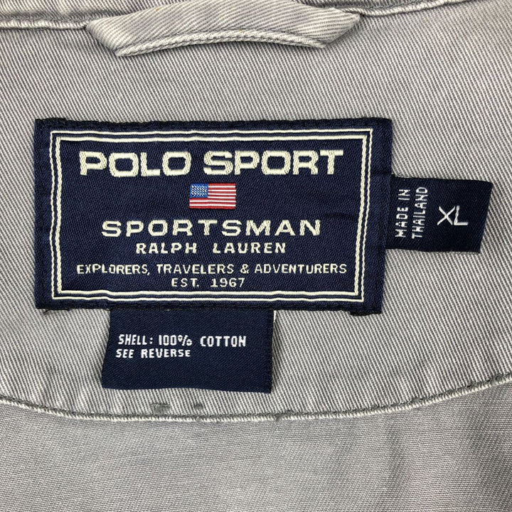 1990'S Ralph Lauren POLO SPORTSMAN Cotton Jacket, Men's Size XL (approx.), Vintage cotton gray type Vintage Second Hand