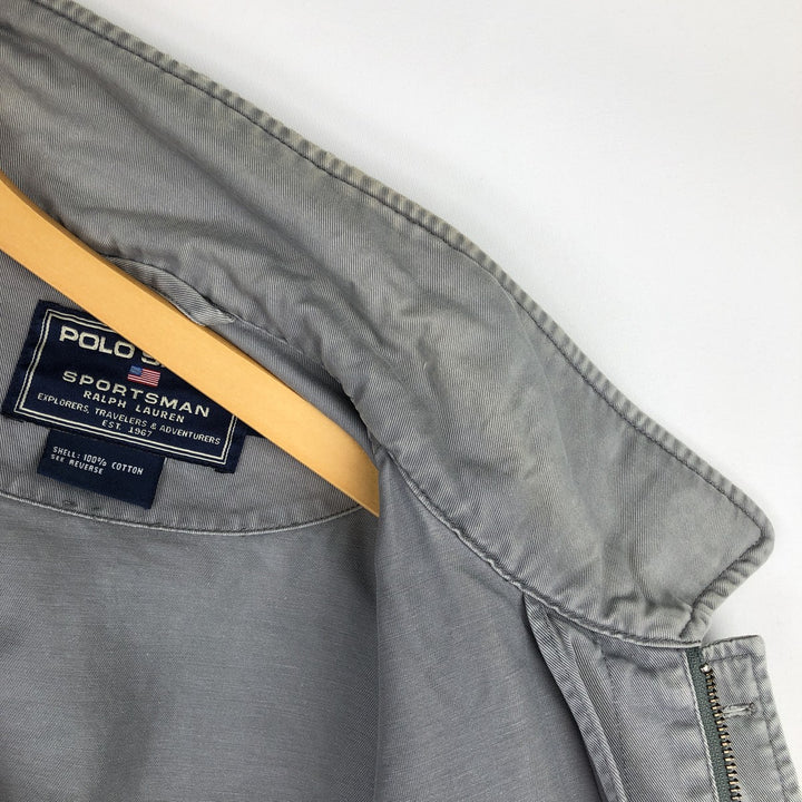 1990'S Ralph Lauren POLO SPORTSMAN Cotton Jacket, Men's Size XL (approx.), Vintage cotton gray type Vintage Second Hand