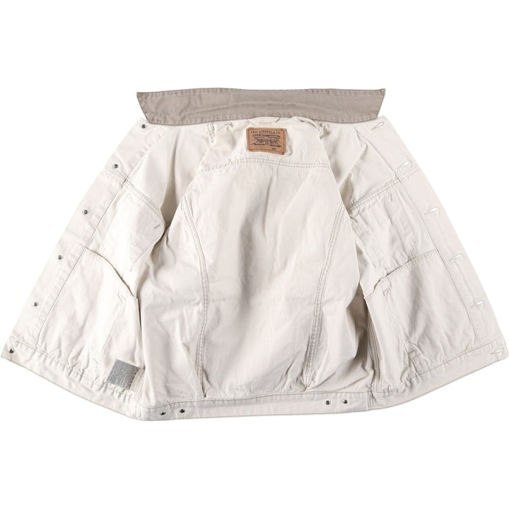 90'S Levi's Trucker Jacket, Cotton Jacket, Men's Size L (approx.), Vintage cotton Beige type Vintage Second Hand