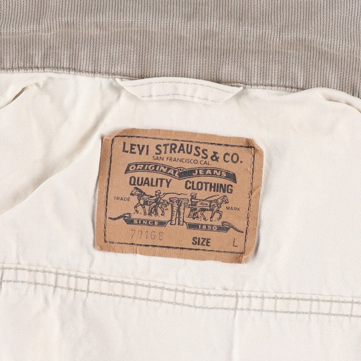 90'S Levi's Trucker Jacket, Cotton Jacket, Men's Size L (approx.), Vintage cotton Beige type Vintage Second Hand