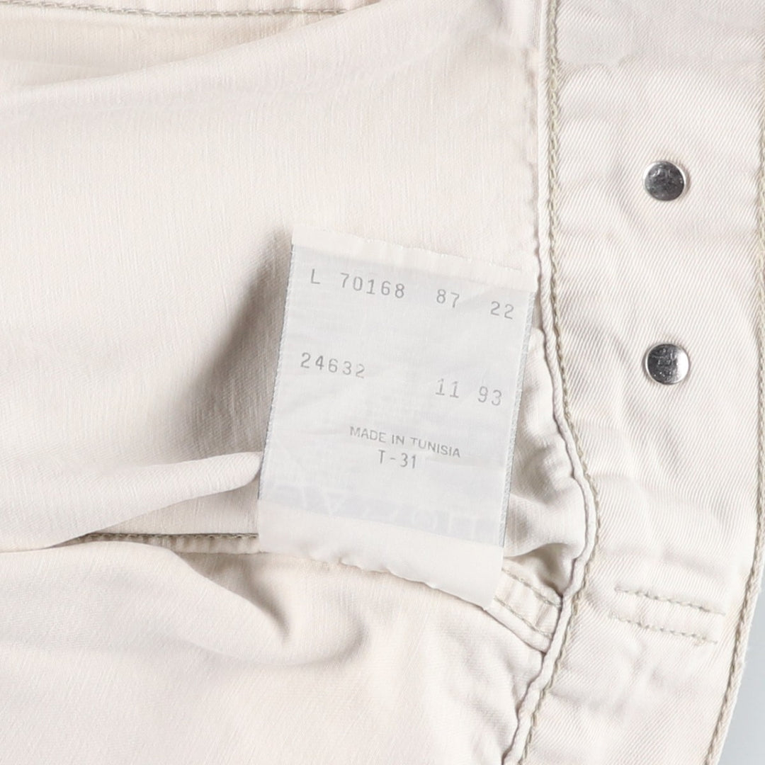 90'S Levi's Trucker Jacket, Cotton Jacket, Men's Size L (approx.), Vintage cotton Beige type Vintage Second Hand