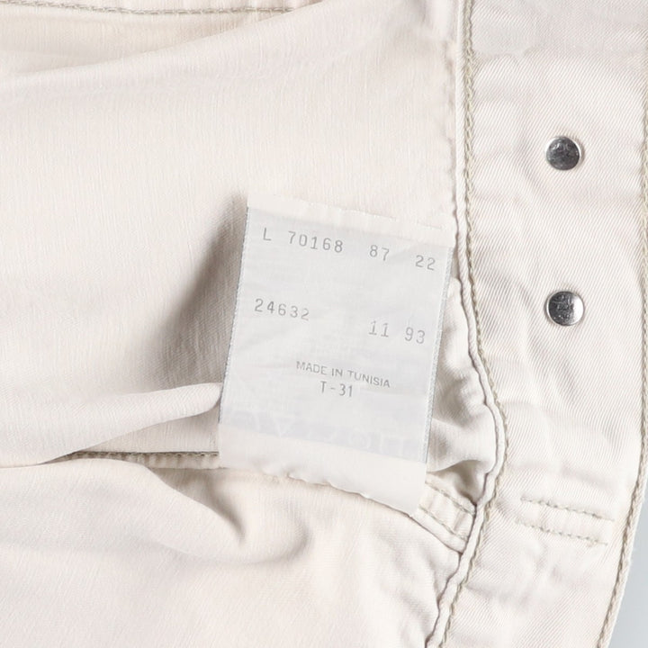 90'S Levi's Trucker Jacket, Cotton Jacket, Men's Size L (approx.), Vintage cotton Beige type Vintage Second Hand