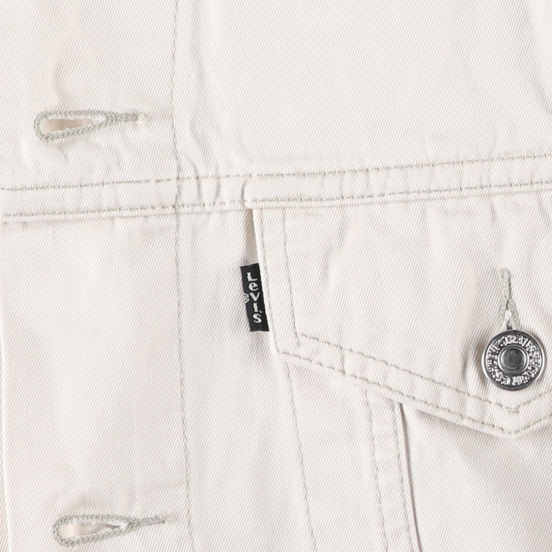 90'S Levi's Trucker Jacket, Cotton Jacket, Men's Size L (approx.), Vintage cotton Beige type Vintage Second Hand