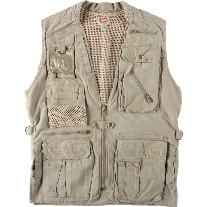 80'S Banana Republic Safari Vest, Men's M Size, Vintage cotton Beige type Vintage Second Hand