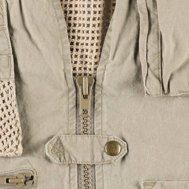 80'S Banana Republic Safari Vest, Men's M Size, Vintage cotton Beige type Vintage Second Hand