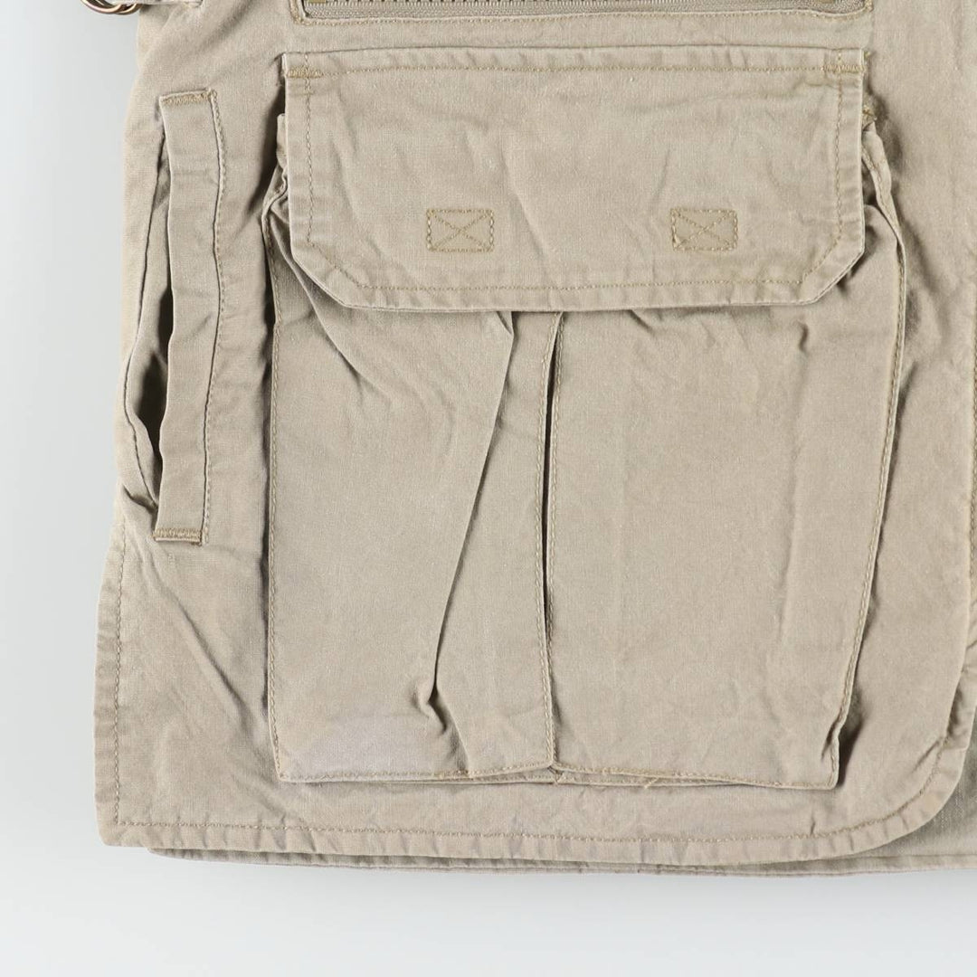 80'S Banana Republic Safari Vest, Men's M Size, Vintage cotton Beige type Vintage Second Hand