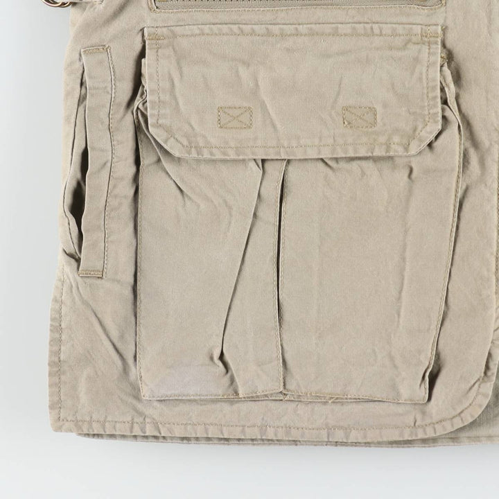80'S Banana Republic Safari Vest, Men's M Size, Vintage cotton Beige type Vintage Second Hand