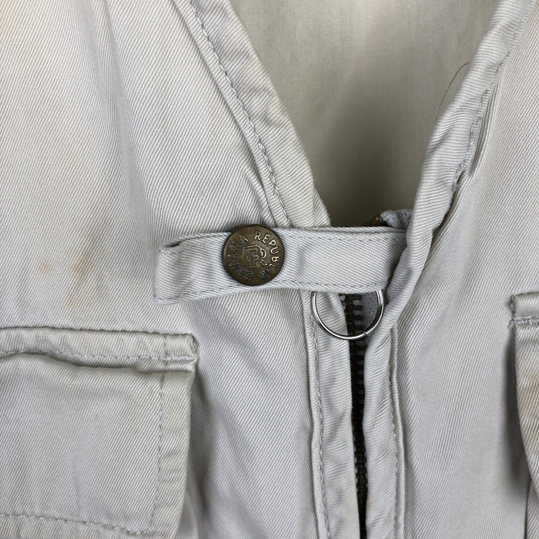 80s-90'S Banana Republic Civilian Reserve Safari Vest, Men's Size L (approx.), Vintage cotton ivory Vintage Second Hand
