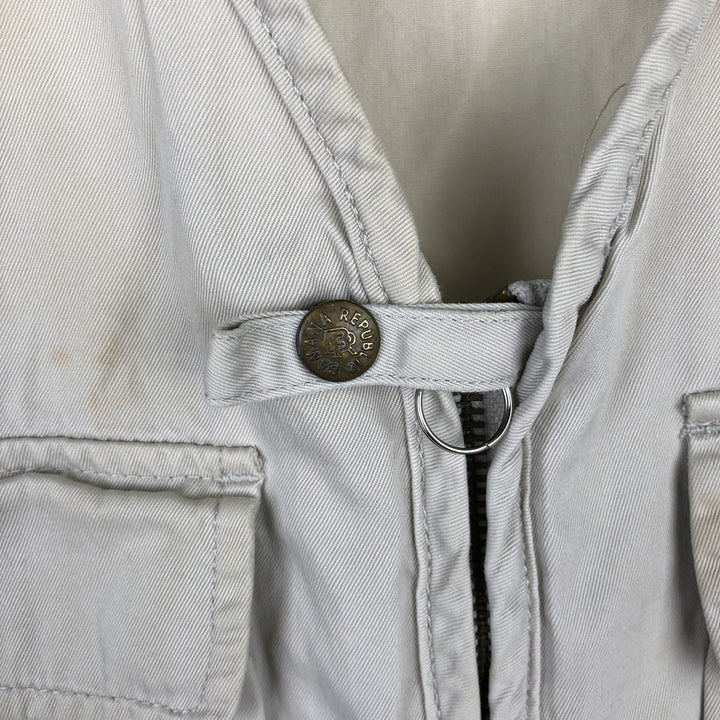 80s-90'S Banana Republic Civilian Reserve Safari Vest, Men's Size L (approx.), Vintage cotton ivory Vintage Second Hand