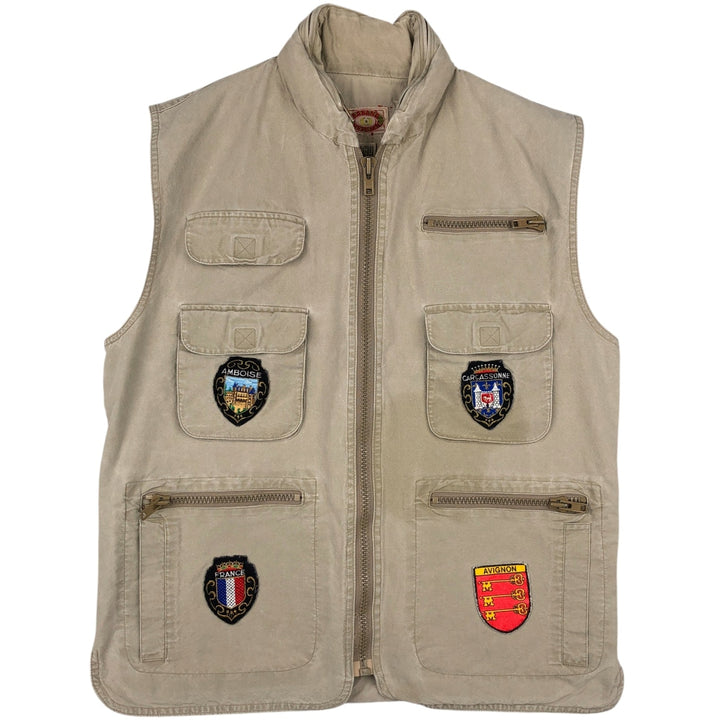1980'S Banana Republic Custom Safari Vest, Men's Size M (approx.), Vintage cotton Beige type Vintage Second Hand