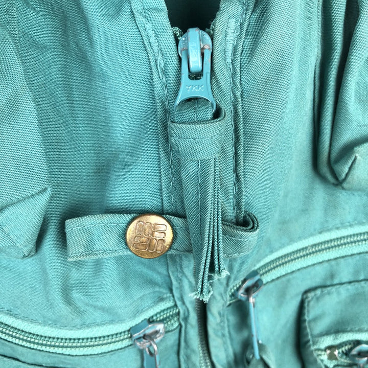 1990'S Columbia PFG White Tag Fishing Vest, Men's Size L (approx.), Vintage unclear green type Vintage Second Hand