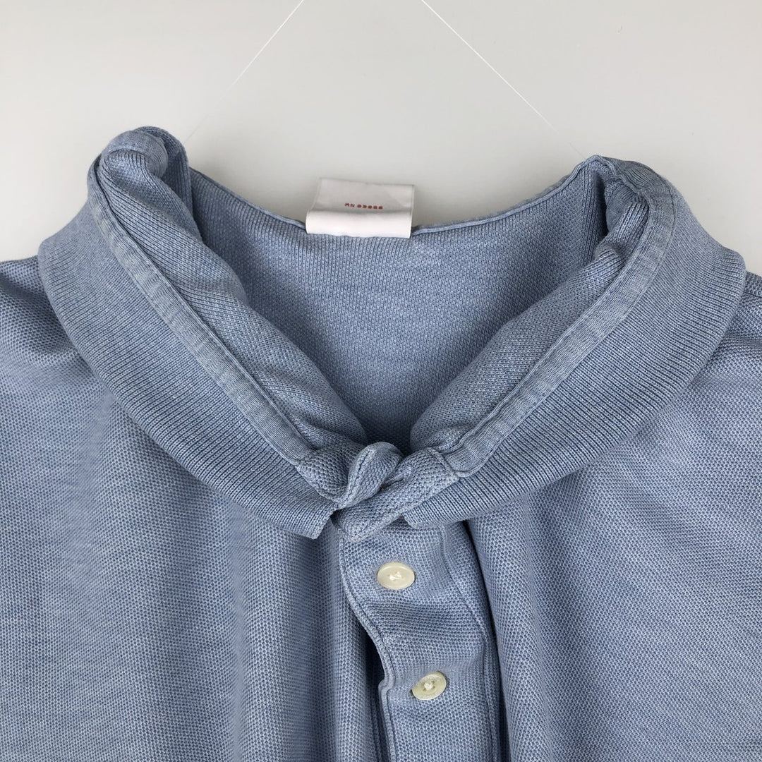 Brooks Brothers Est. 1818 Men's Long Sleeve Polo Shirt, Size L cotton Blue type light blue Vintage Second Hand