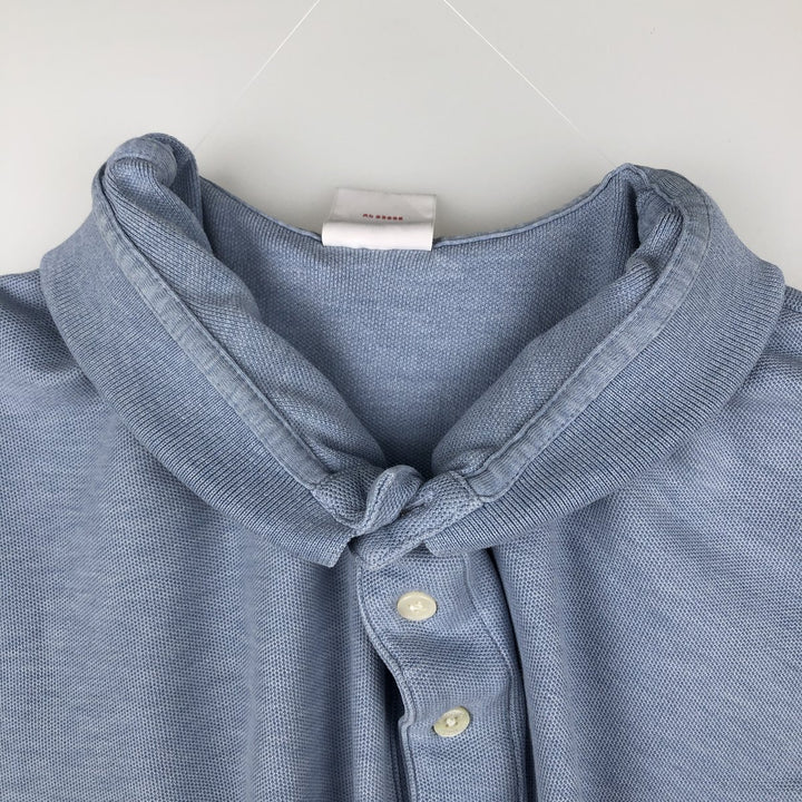 Brooks Brothers Est. 1818 Men's Long Sleeve Polo Shirt, Size L cotton Blue type light blue Vintage Second Hand