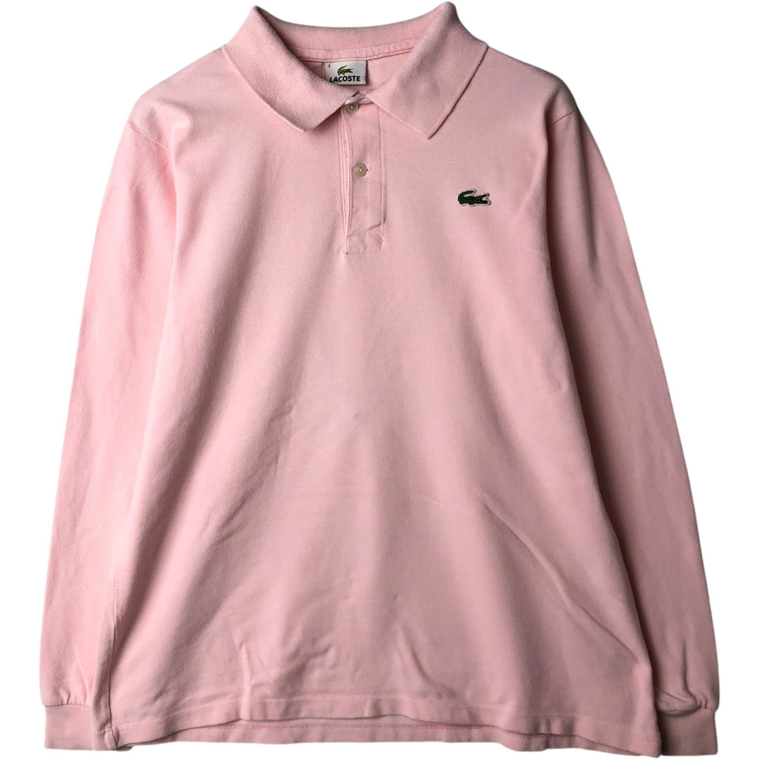 Lacoste LACOSTE Long Sleeve Polo Shirt Size 4 Men's M cotton pink type Vintage Second Hand