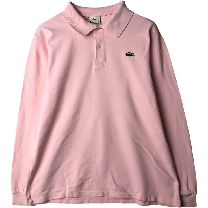 Lacoste LACOSTE Long Sleeve Polo Shirt Size 4 Men's M cotton pink type Vintage Second Hand