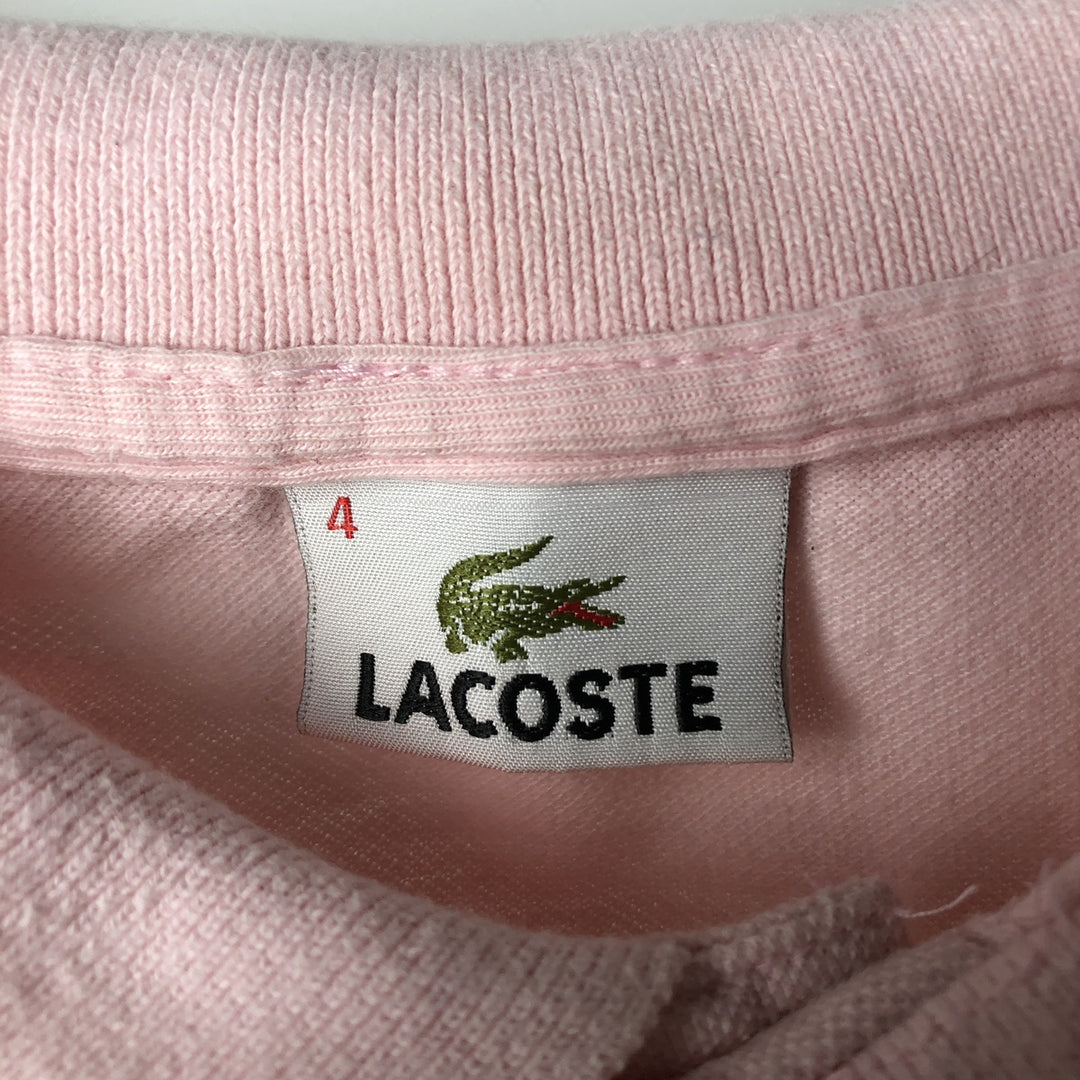 Lacoste LACOSTE Long Sleeve Polo Shirt Size 4 Men's M cotton pink type Vintage Second Hand