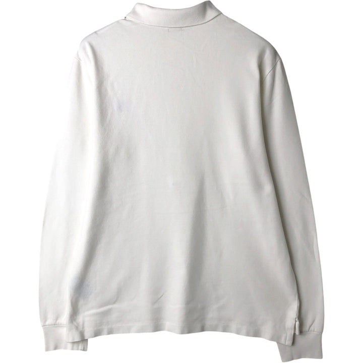 Ralph Lauren POLO RALPH LAUREN long-sleeved polo shirt, men's size L cotton white type Vintage Second Hand