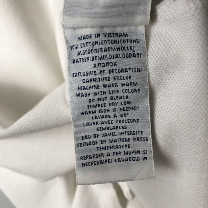 Ralph Lauren POLO RALPH LAUREN long-sleeved polo shirt, men's size L cotton white type Vintage Second Hand