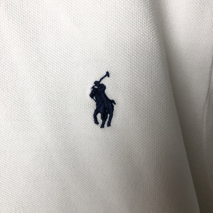 Ralph Lauren POLO RALPH LAUREN long-sleeved polo shirt, men's size L cotton white type Vintage Second Hand